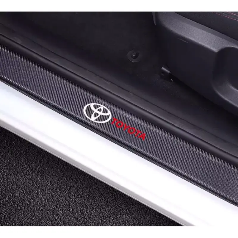 Stiker Mobil Sillplate Toyota Carbon 3D Pelindung Pintu Samping Sticker Car 3