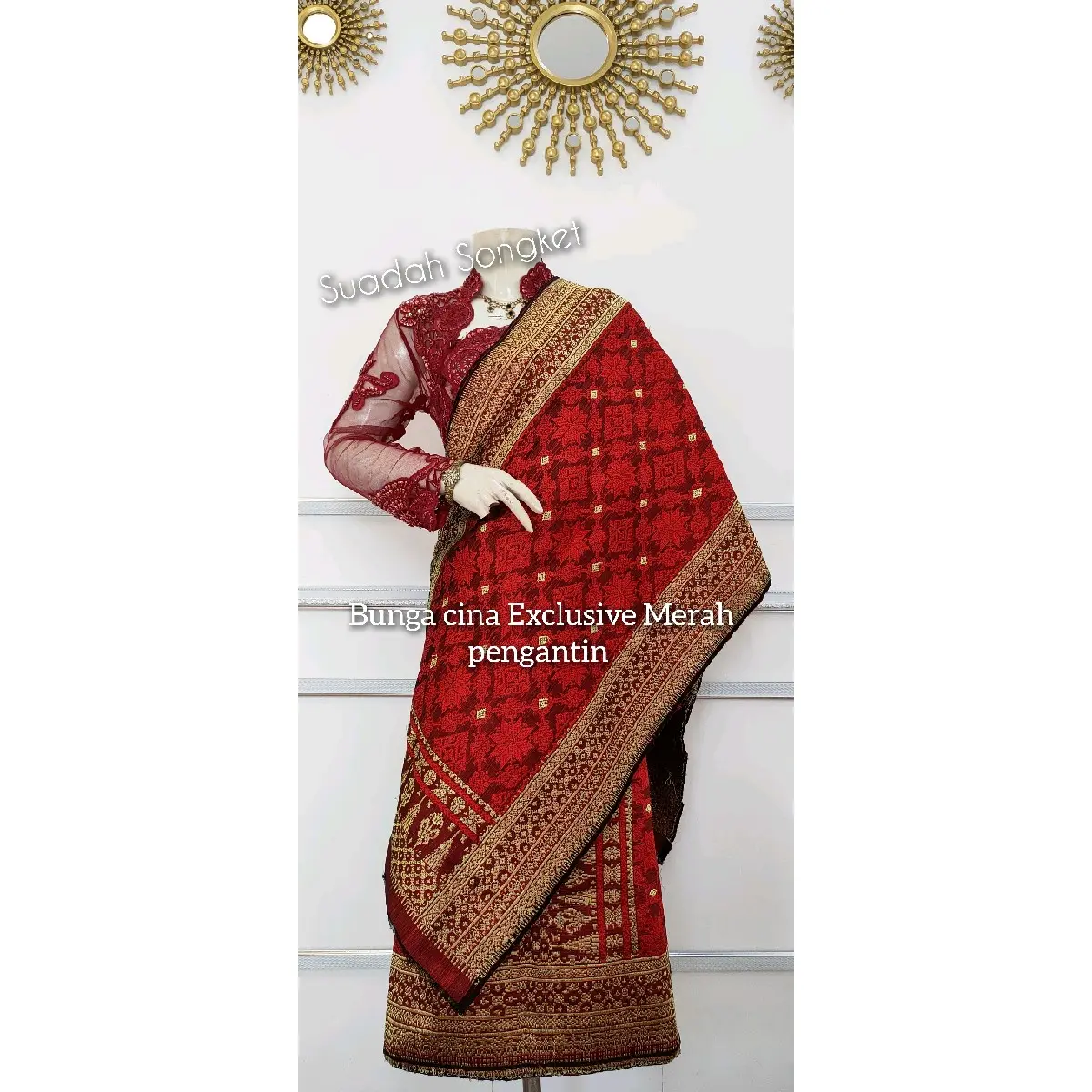 SONGKET TENUN PALEMBANG MOTIF BUNGA CINA EXCLUSIVE
