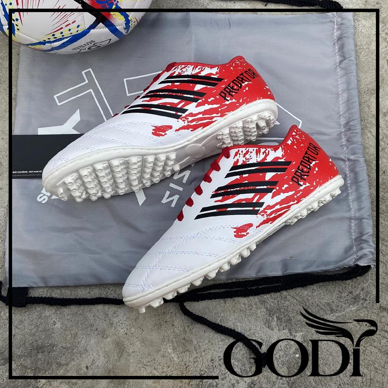 Giày đá bóng size 35-36-37-38 đến 44, Giày đá banh nam nữ con gái trẻ em bé trai rẻ đẹp màu trắng đỏ size 36 số 37 cở 38 4