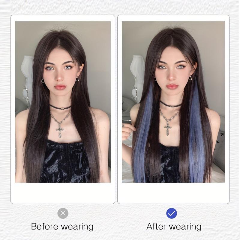 Color Wig Set Long Straight Hair Wig Set First Hair Stable 2