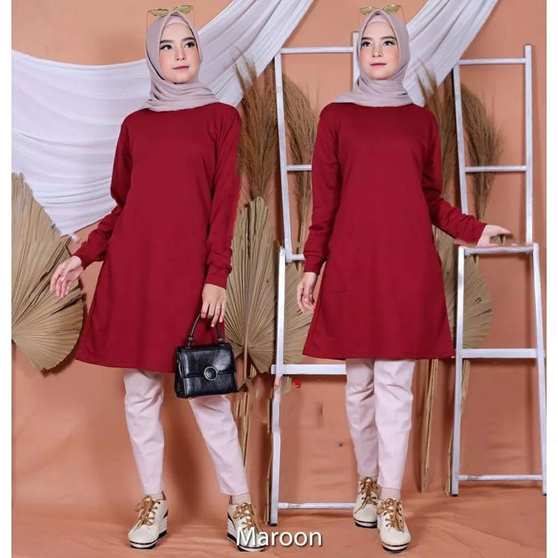 Product Introduction of kaos tunik wanita polos ukuran XL fit to XXL dan 3XL 6