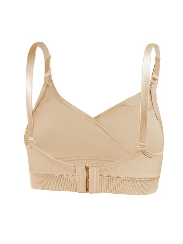 Women's Solid Color Wireless Push Up Anti-Sagging Bra, Comfortable Breathable Nursing Bra for Breastfeeding, Adjustable Strap Design Clip Down Maternity Bra, Maternity Lingerie for All Seasons 1