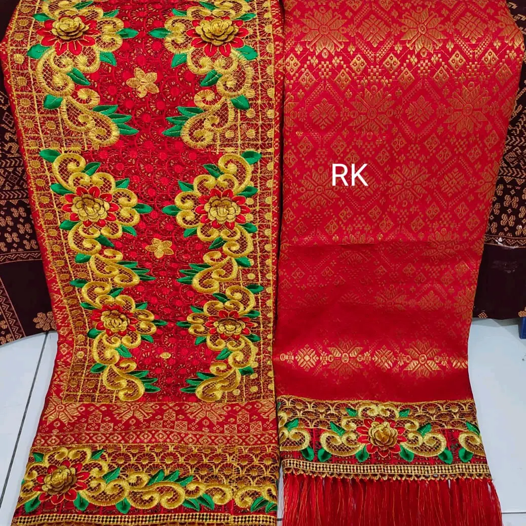 Songket Tumpal Bordir