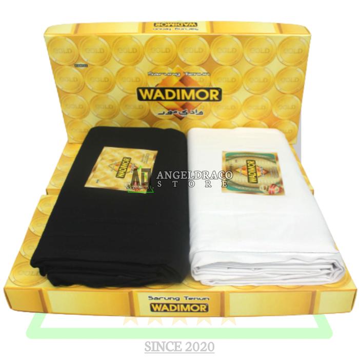 Gambar Sarung Wadimor Hitam Putih Polos Non Atau Tanpa Tumpal Dewasa dari AngelDracoStore Kota Bandung Tokopedia