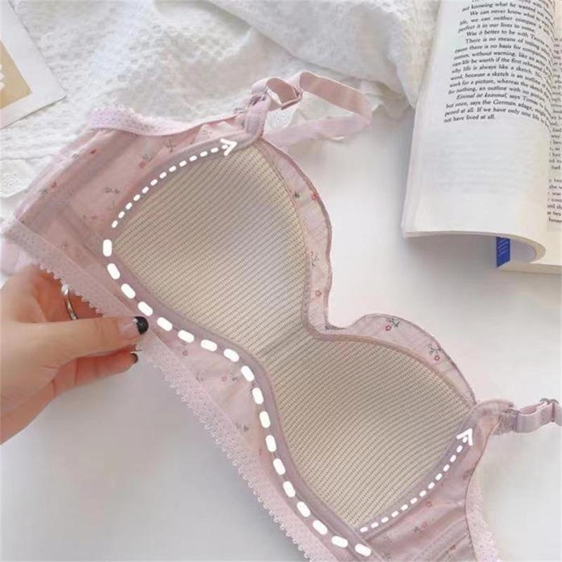 Product Introduction of Áo Ngực Không Dây, Dành Cho Nữ, Chất Liệu Cotton, Nhẹ, Thoáng Khí, Thích Hợp Cho Nữ Sinh Trung Học, Kiểu Đẩy Lên, Chống Chảy Xệ, Có Thể Điều Chỉnh, Đồ Lót Ngọt Ngào 17