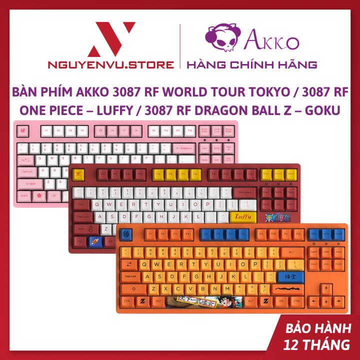Bàn phím cơ AKKO 3087 RF World Tour Tokyo / 3087 RF One Piece – Luffy / 3087 RF Dragon Ball Z – Goku - Hàng chính hãng