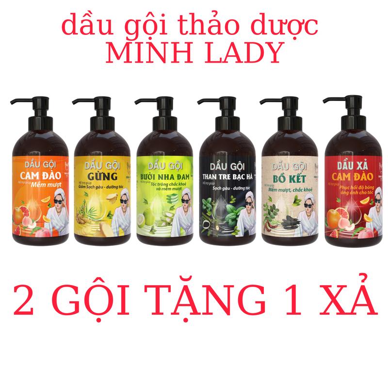 Dầu gội thảo dược Minh Lady 300ML [2 GỘI TẶNG 1 XẢ] - Sản phẩm chăm sóc tóc