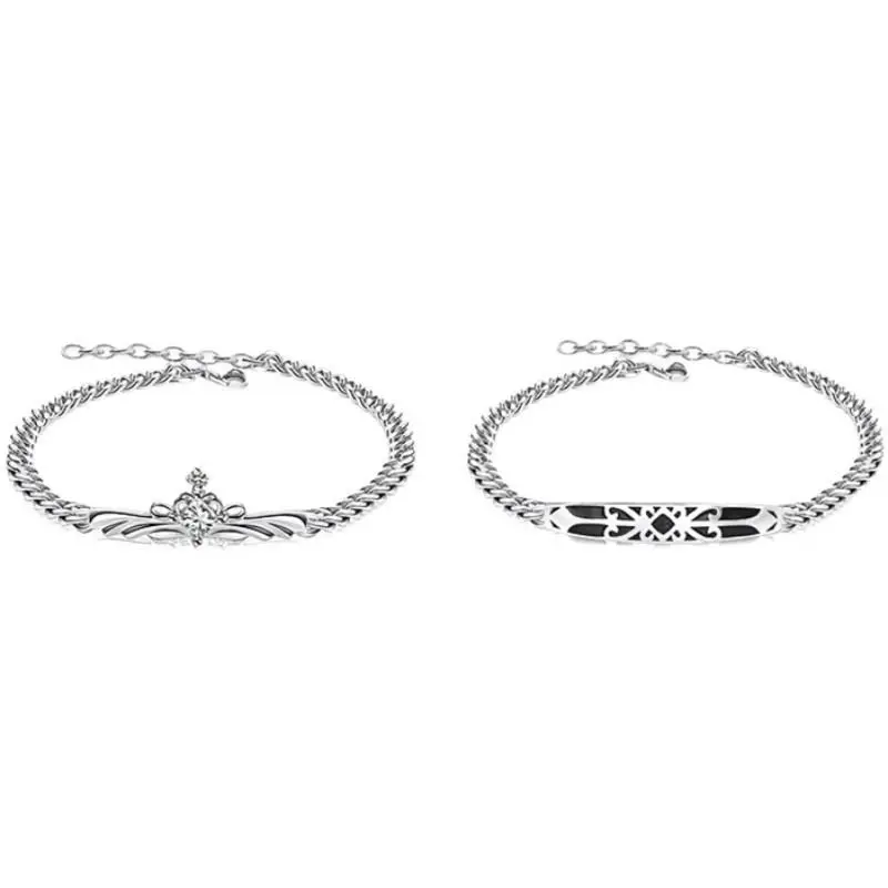 Vòng Tay Cặp Đôi, Thiết Kế Công Chúa Và Hiệp Sĩ, Một Cặp Vòng Tay Cho Nam Và Nữ, Trang Trí Sang Trọng Đơn Giản Và Giá Cả Phải Chăng, Trang Trí Cặp Đôi Có Thể Điều Chỉnh Thích Hợp Để Gửi Vật Phẩm, Lý Tưởng Cho Các Ngày Lễ Và Kỷ Niệm, [Princess and Knight]