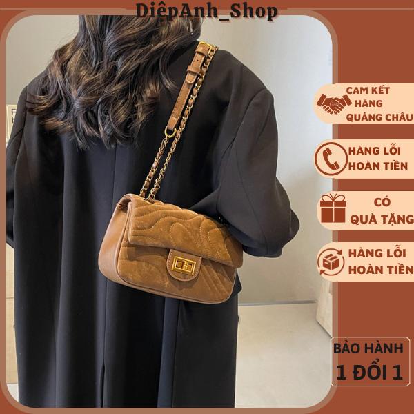Túi xách nữ thời trang đeo chéo đeo vai chất vải nhung T701 Bag