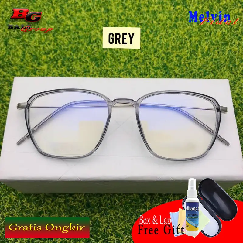 【BELI 1 PCS MINUS GRATIS 1 KACAMATA】 Kacamata Photocromic Model Terbaru Dan Terlaris Free Box & Lap antiradiasi frame Resin Gray Frames & Glasses 5