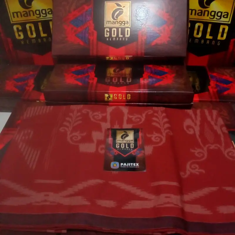 Sarung Mangga Gold Kembang Motif Terbaru Pria Dewasa Corak Kain 3