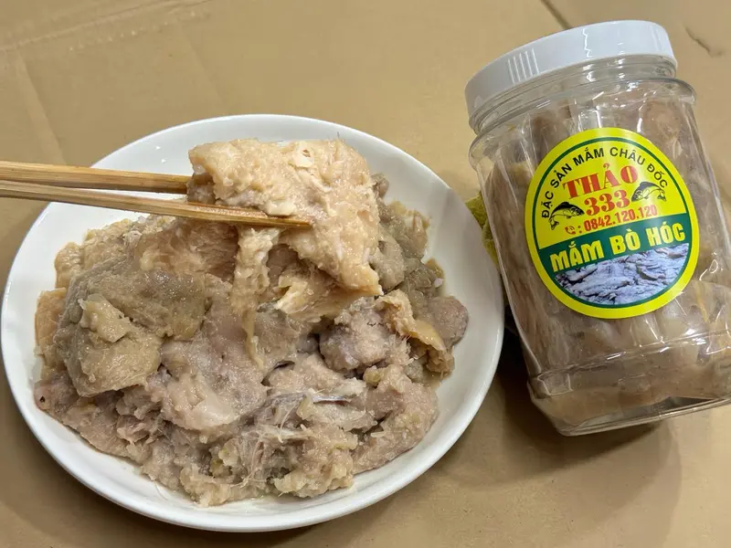 Mắm Bò Hóc Cá Lóc Hũ -500g - Dùng để nấu bún nước lèo , bún mắm , lẩu Food Ăn Vặt 1