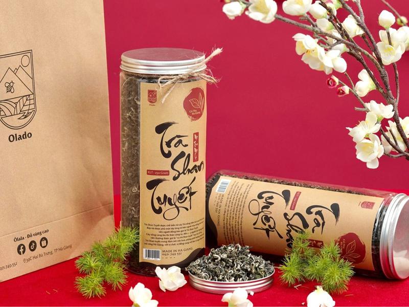  Chè Shan Tuyết Cổ Thụ 1 Tôm 1 Lá Lục Trà 500gram  Nước Trà Tea Olado 