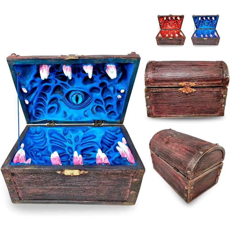 Power Beast Dungeon Mimic Chest Dice Storage Box with Glass Eye ...