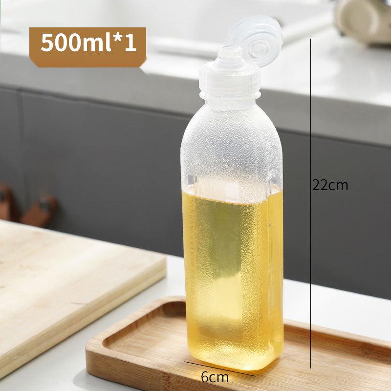 Chai bóp bảo quản gia vị, trong suốt, rõ ràng, chai đựng Phun 300 / 500 ML, đầu lật, thích hợp cho nước sốt cà chua, BBQ, nước sốt, si-rô, gia vị, nước sốt, quầy hàng đồ ăn nhẹ, PP5, gia vị 8