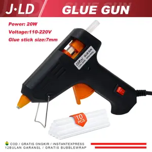 JLD Hot Melt Glue Gun Lem Tembak 20W + 10pcs Glue Stick DIY GUN lemtembak