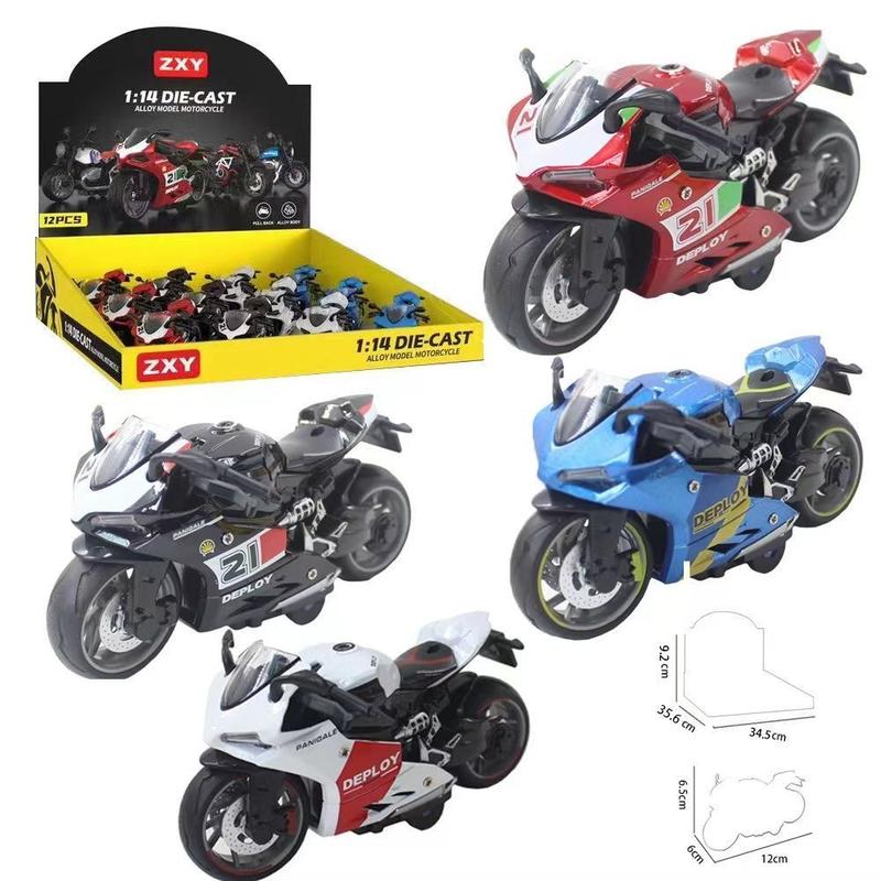 Product Introduction of Motorcycle Ducati Toy Boy Simulation Alloy Locomotive Model Children's Power Control Toy Car Small Birthday Gift.j 2