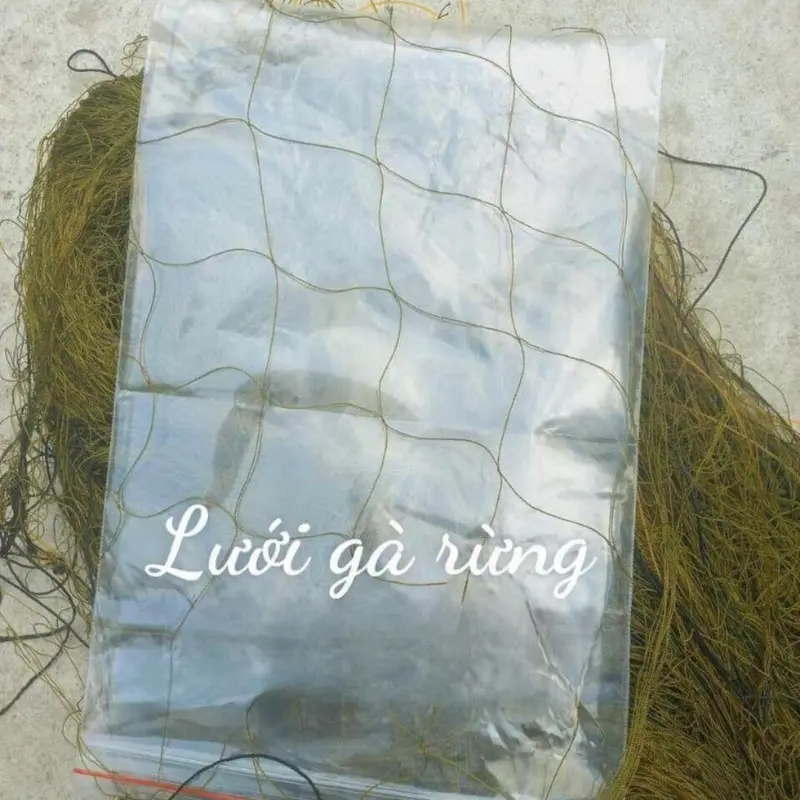 Lưới gà rừng dài 50m cao 5m mắt 12 phân viền bấm chì chống rối 3