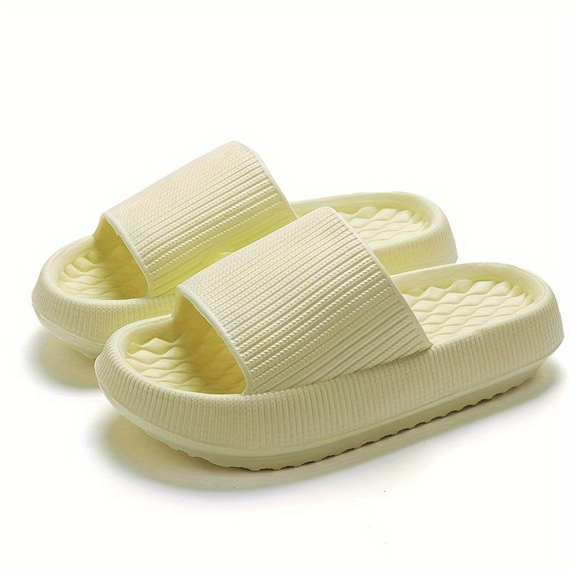 Product Introduction of Simple Solid Color Slide, Casual Open Toe Soft Sole Shoes, Comfortable Indoor Home Slippers 12