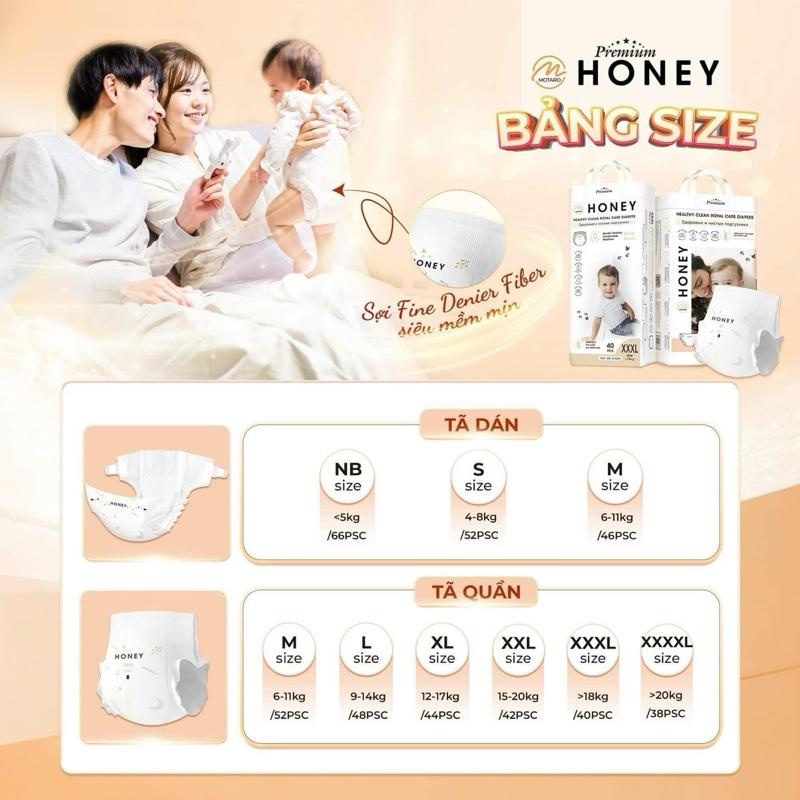 ( combo 3 bịch tặng qua 1 ) bỉm momo honey premium