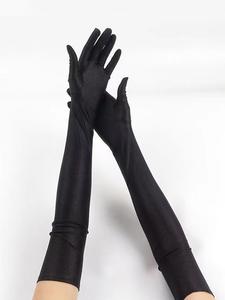 Guantes elegantes y minimalistas de color liso para mujer, 1 par de guantes de dedo completo clásicos y modernos, accesorios de moda para el baile de graduación y fiesta de boda para mujeres y niñas