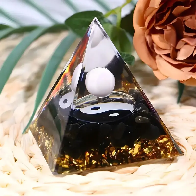 Tai Chi Base Pyramid Figurine, 1 Count Creative Desktop Home Decoration, Perfect Gift for Birthday, Valentine's Day, New Year, Various Holidays, Ornaments 4