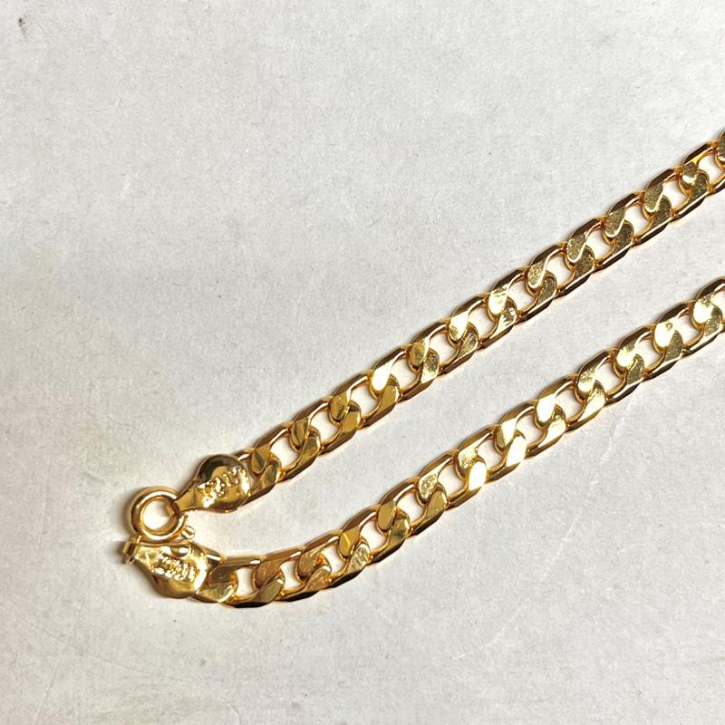 Product Introduction of Dây chuyền saphia xi mạ 18k vàng chanh. Kiểu khoen lật thưa. bản 6li và bản 5li [Đồng Thau xi mạ vàng] 11