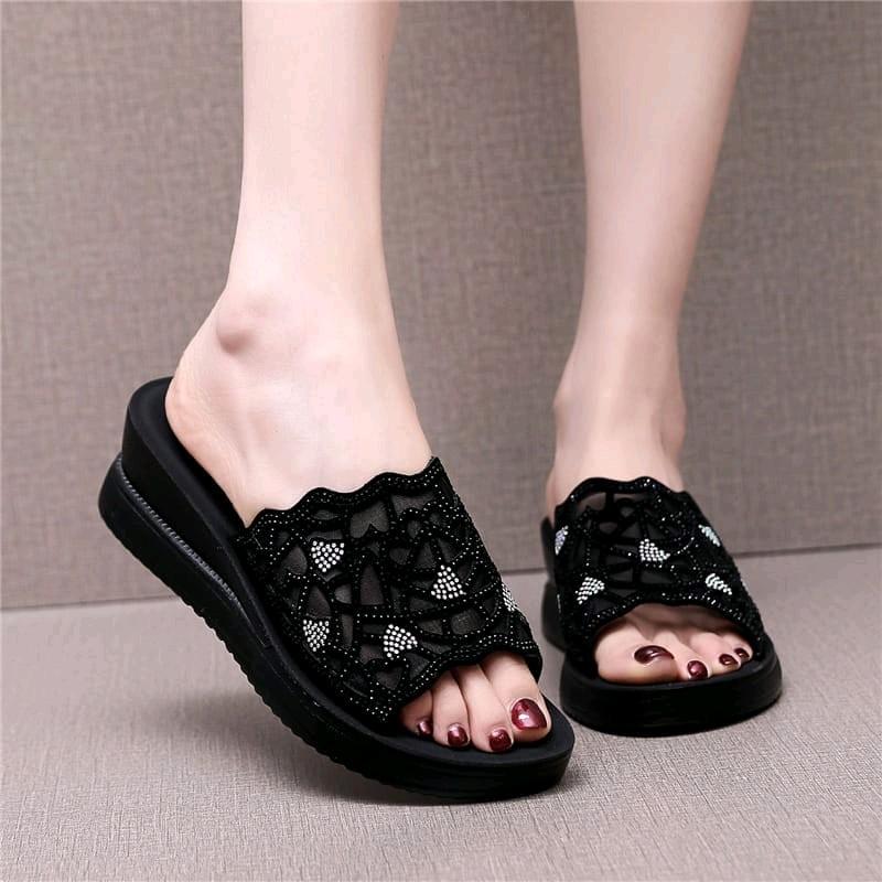 Best Seller Sandal Wedges wanita Sofiya/ Wedges slop wanita/Wedges pesta/Sandal pesta/Wedges Sofiya Kekinian Termurah untuk Pesta / Sandal Pesta Sofiya Trendi 2023 Best Seller wanita sendal 2