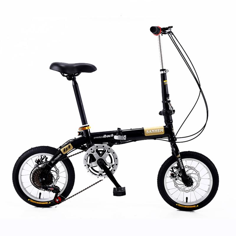 xe đạp gấp gọn SANHM bánh 14inch, 16inch khung carbon siêu nhẹ tốc độ biến thiên chịu lực 100KG, Xe đạp xếp gọn - Xe đạp địa hình, xe đạp thể thao