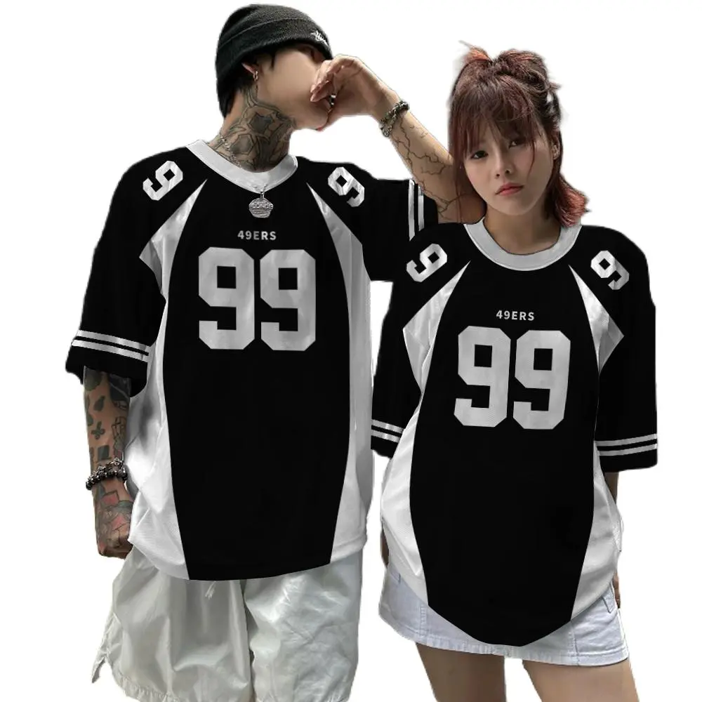 2025 Summer S-5XL Oversized Men's S T-Shirt Digital Graphic 3D Print Couple Jersey Oversize Male Clothing Plus Size T-Shirts High Street Youth Short Sleeved Tees Couple style outdoor sports jersey top