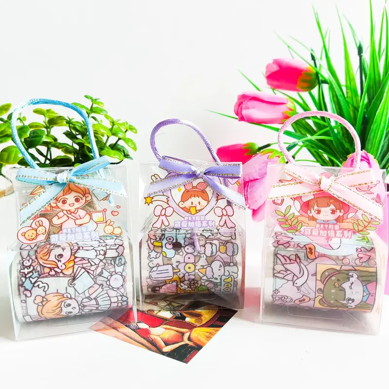 Sticker BOX Mini Washi Tape Solatip Roll Kode JH-SC Set Daily Manual Cute Pattern Decorative Tape Sticker  Gift CRAFT" 0