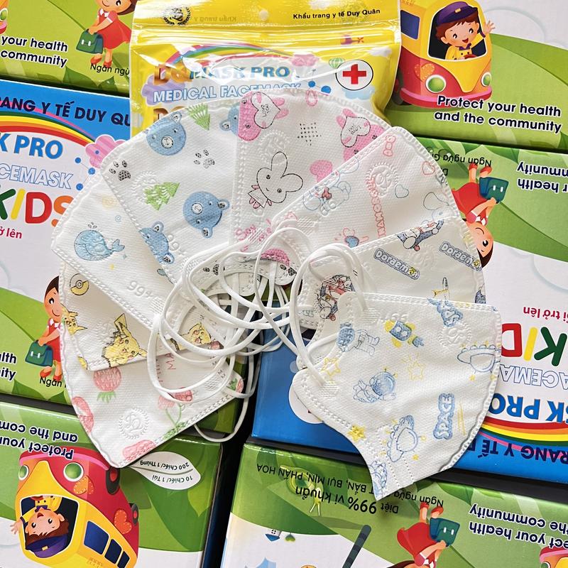 Thùng 200c khẩu trang 6d Kids cho bé 6 đến 12 tuổi 4 lớp có kháng khuẩn đẹp nhiều họa tiết đẹp xinh