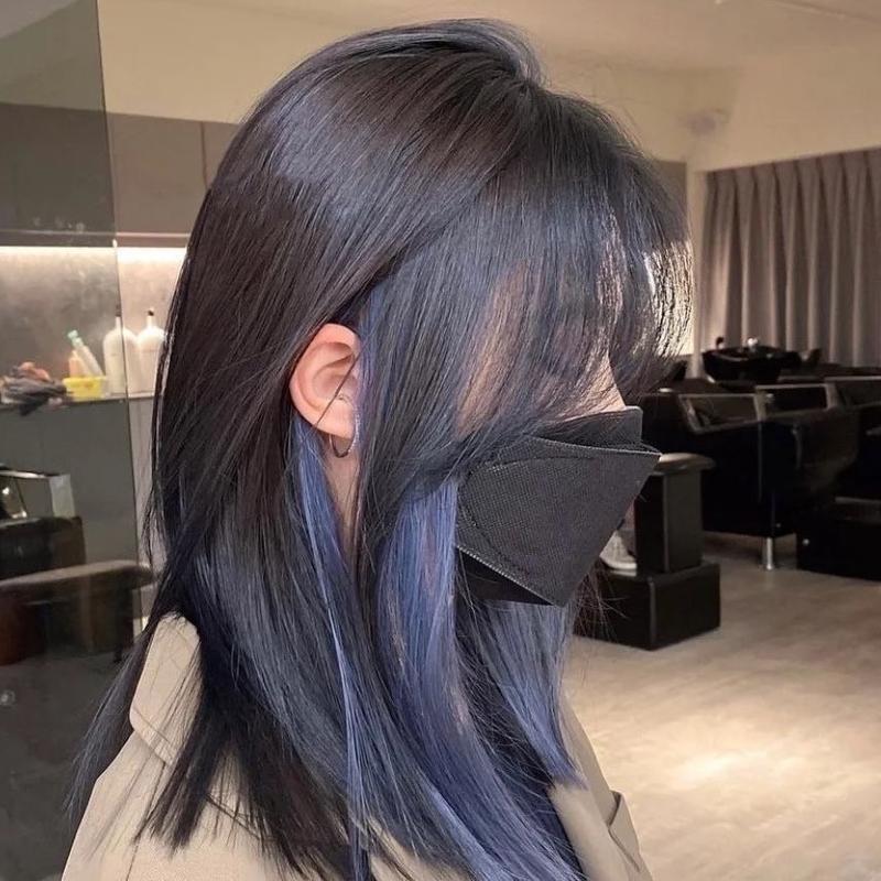 Bộ Tóc Giả Màu, Năm 2025, Dành Cho Nữ, Tóc Dài Và Ngắn, Hiệu Ứng Gradient Vô Hình Và Liền Mạch, Trông Tự Nhiên, Tóc Nối Thẳng Một Mảnh, Kiểu Ngang Tai, Nhuộm 3