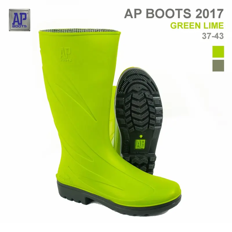 AP Boots 2017 GREEN LIME - Sepatu Boot PVC Karet Shoes 0