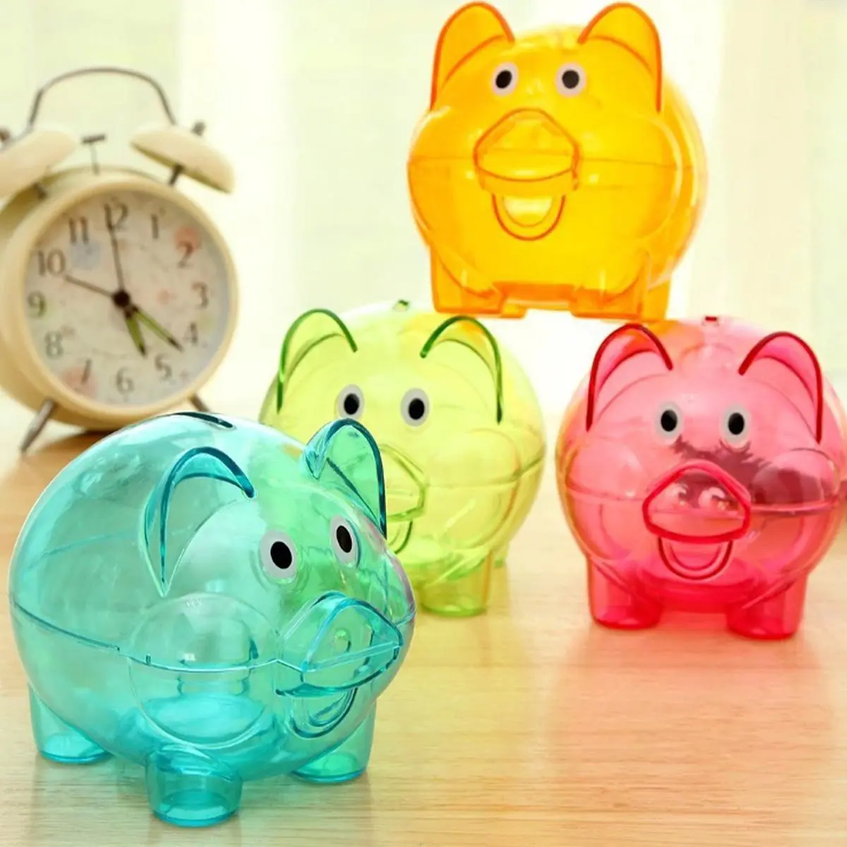 Small Transparent Plastic Money Saving Box Case CoKind Piggy Bank, Plastic Money Bank, Coin Bank
