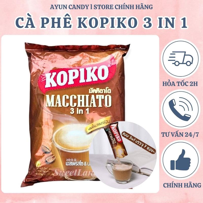 Cà Phê Sữa Kopiko Macchiato 3in1 Thái Lan, Cà Phê òa Tan Gói 400g , Thơm Ngon Đậm Vị