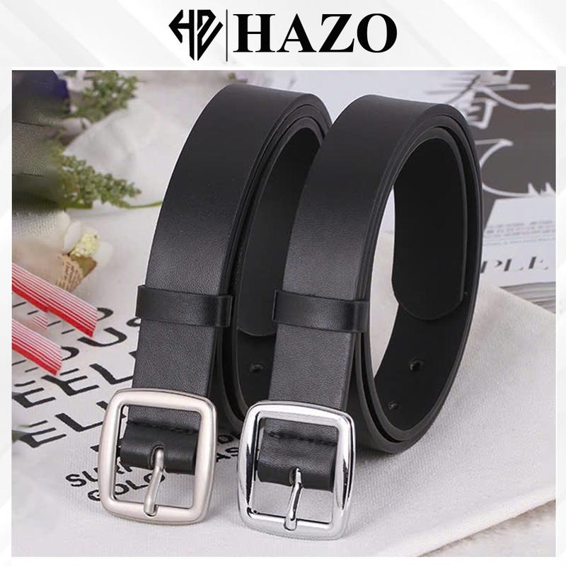 Thắt Lưng Da Cao Cấp 541 Dây Nịt Unisex Nam Nữ Học Sinh Bản 2.7cm Khóa Gài Siêu Bền