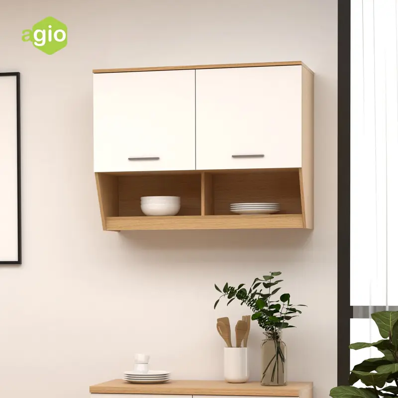 Oggi - Kitchen Set 2 Pintu Kayu / Kitchen Set Gantung Atas Minimalis / Rak Lemari Atas Dapur / Agio Rea Kitchen Wall 2D 0