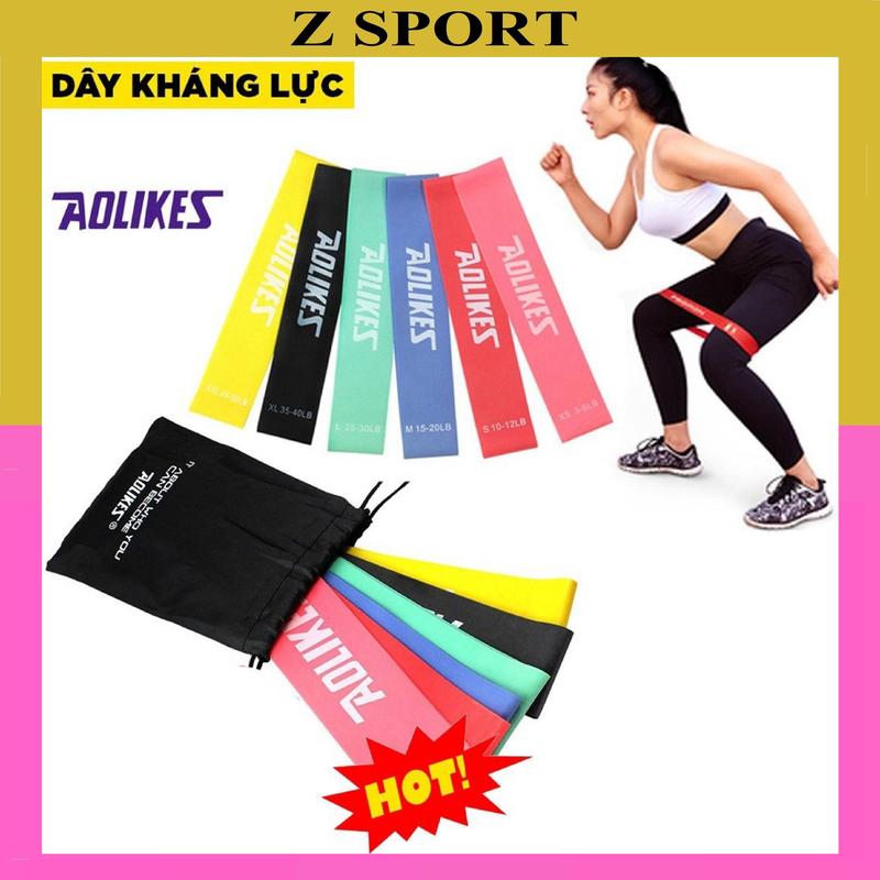 Dây kháng lực Aolikes dây kháng lực Miniband dành cho dân đá bóng tập gym luyện tập thể thao