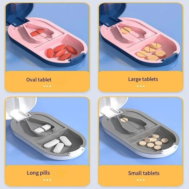Product Introduction of Hộp Đựng Thuốc Kiêm Dụng Cụ Cắt Thuốc - Khay Cắt Thuốc - Dụng Cụ Chia Thuốc Viên Nén Chính Xác 12