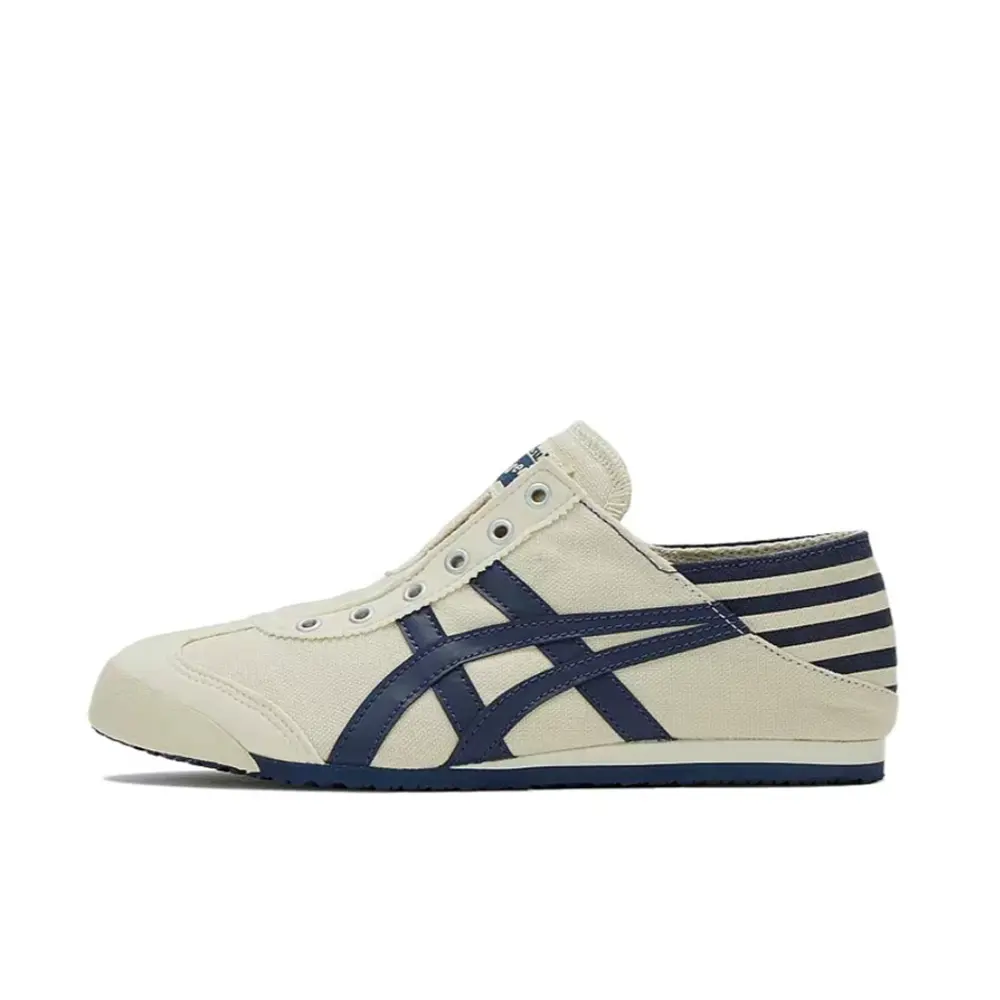Tiger Mexico 66 Navy Blue White Low Top Sneakers Unisex TH342N-0250
