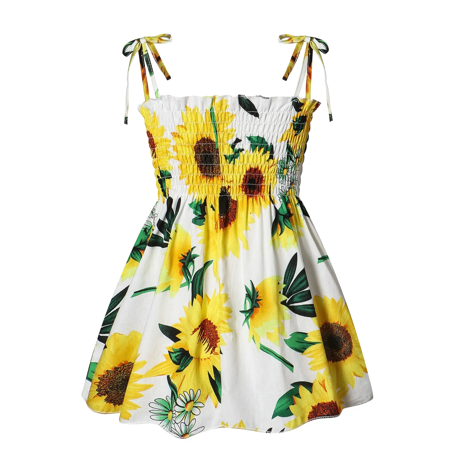 Kids Girls Fashion Sleeveless Print Dress Children Girls Stylish Dress for Daily Wear