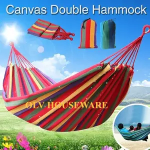 OLV HOUSEWARE AYUNAN HAMMOCK SINGLE / HAMMOCK AYUNAN GANTUNG CAMPING / AYUNAN POHON / HAMMOCK TEMPAT TIDUR READY! outdoor