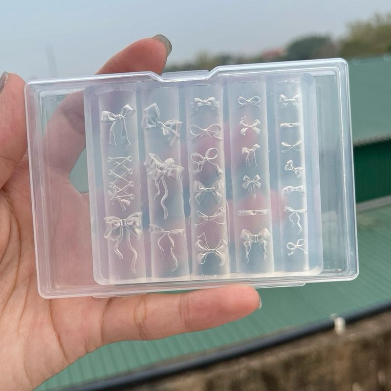 Khuôn silicon làm charm 3D , khuôn nơ cao cấp 25 mẫu, khuôn làm hoa ( có hộp đựng) - Unnie Nails 7