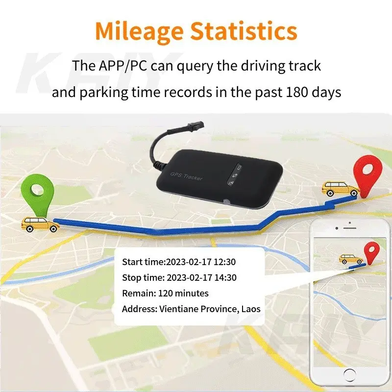 【COD】4G GPS Tracker APP GT02A Pelacak Motor/Mobil GSM ORIGINAL GPRS Kendaraan Pencari Lokasi Waktu Nyata Mobil Motor Anti Maling 7