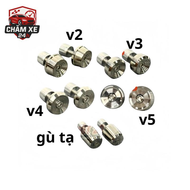   Cao cấp  Cặp Gù inox 304 tặng kèm Nhôm đóng gù - Gù gắn bao tay xe máy phù hợp mọi loại bao tay chất liệu inox sáng bóng 