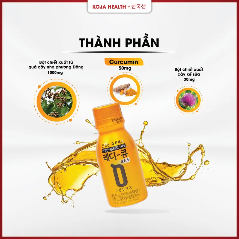 Nước uống giải rượu, kiểm soát cơn say Ready Q - 10 chai x 100ml 2