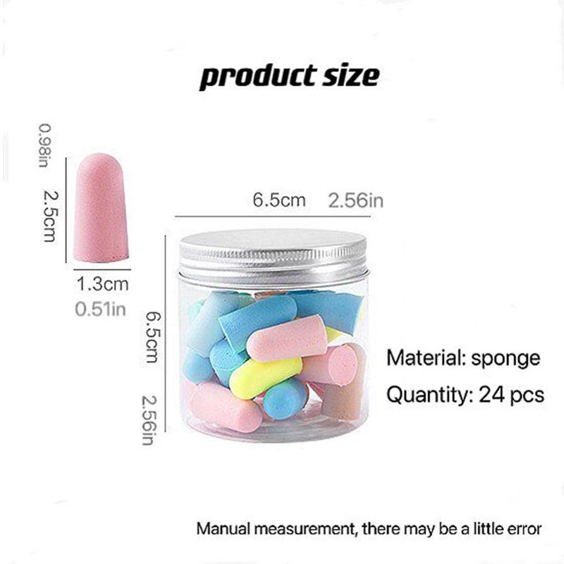 24pcs Foam Earplug With Clear Storage Container, Portable Ear Plugs for Home Outdoor Travel, Sleeping Supplies, Blue and Green Mini Gadgets 1
