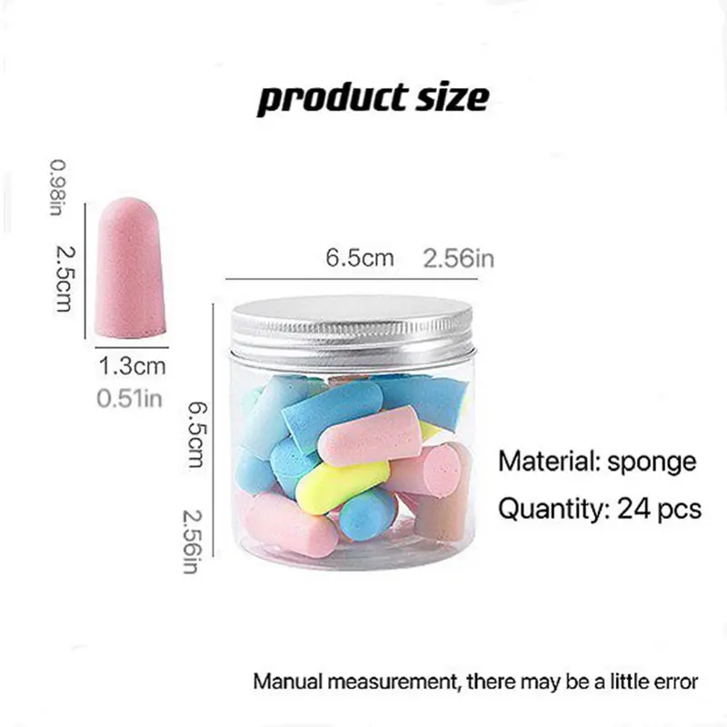 24pcs Foam Earplug With Clear Storage Container, Portable Ear Plugs for Home Outdoor Travel, Sleeping Supplies, Blue and Green Mini Gadgets 1