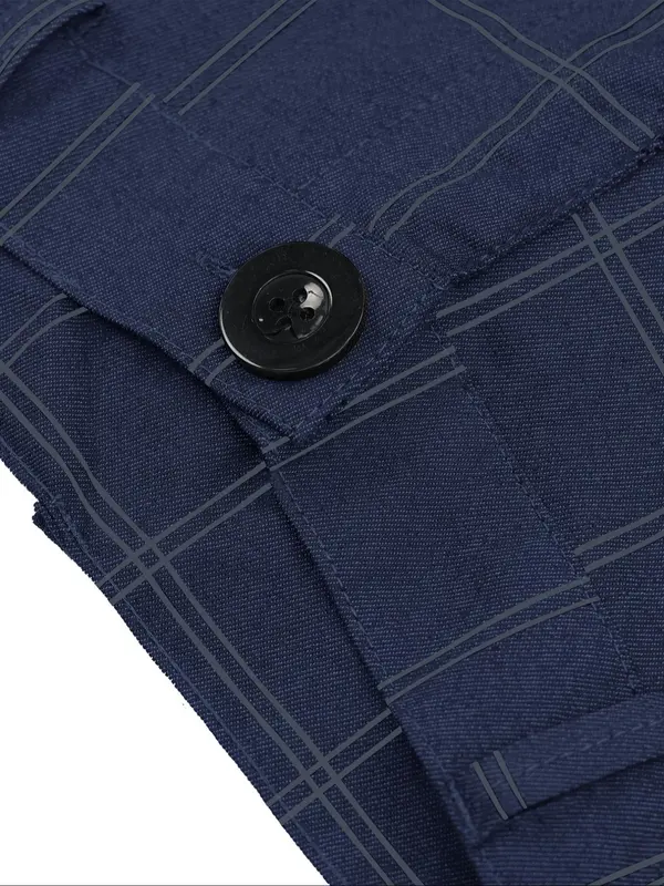 Men's Plaid Print Button Fly Slim Pants, Business Classic Casual Pocket Design Trousers For All Seasons, Men's Bottoms For Work Office Daily Wear, Menswear 5